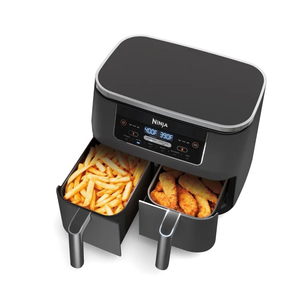Ninja Foodi 2-Basket Air Fryer with 6 Cooking Functions, 8 Qt