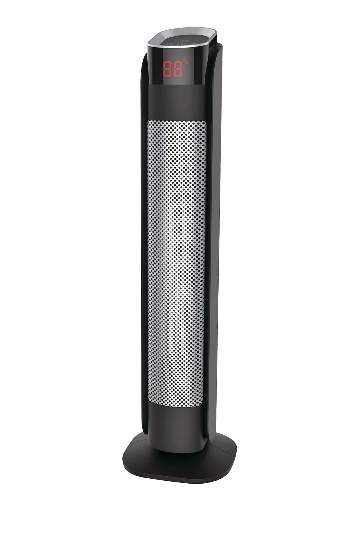 NOMA Oscillating Tower Ceramic Heater withRemote Control & Thermostat, 1500W, Black, 24-in
