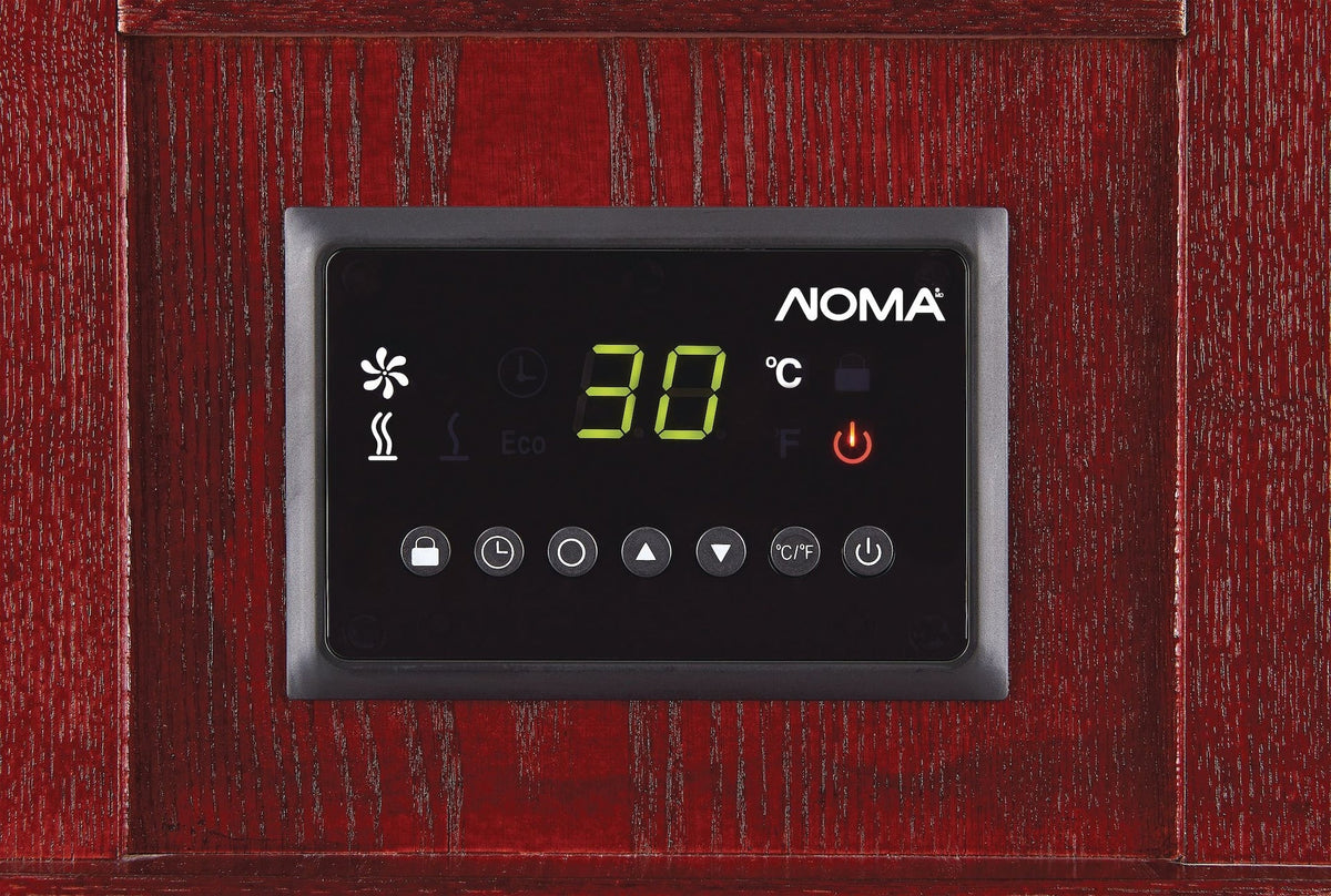 NOMA Wood Cabinet Infared Space Heater withRemote Control & Thermostat, 1500W