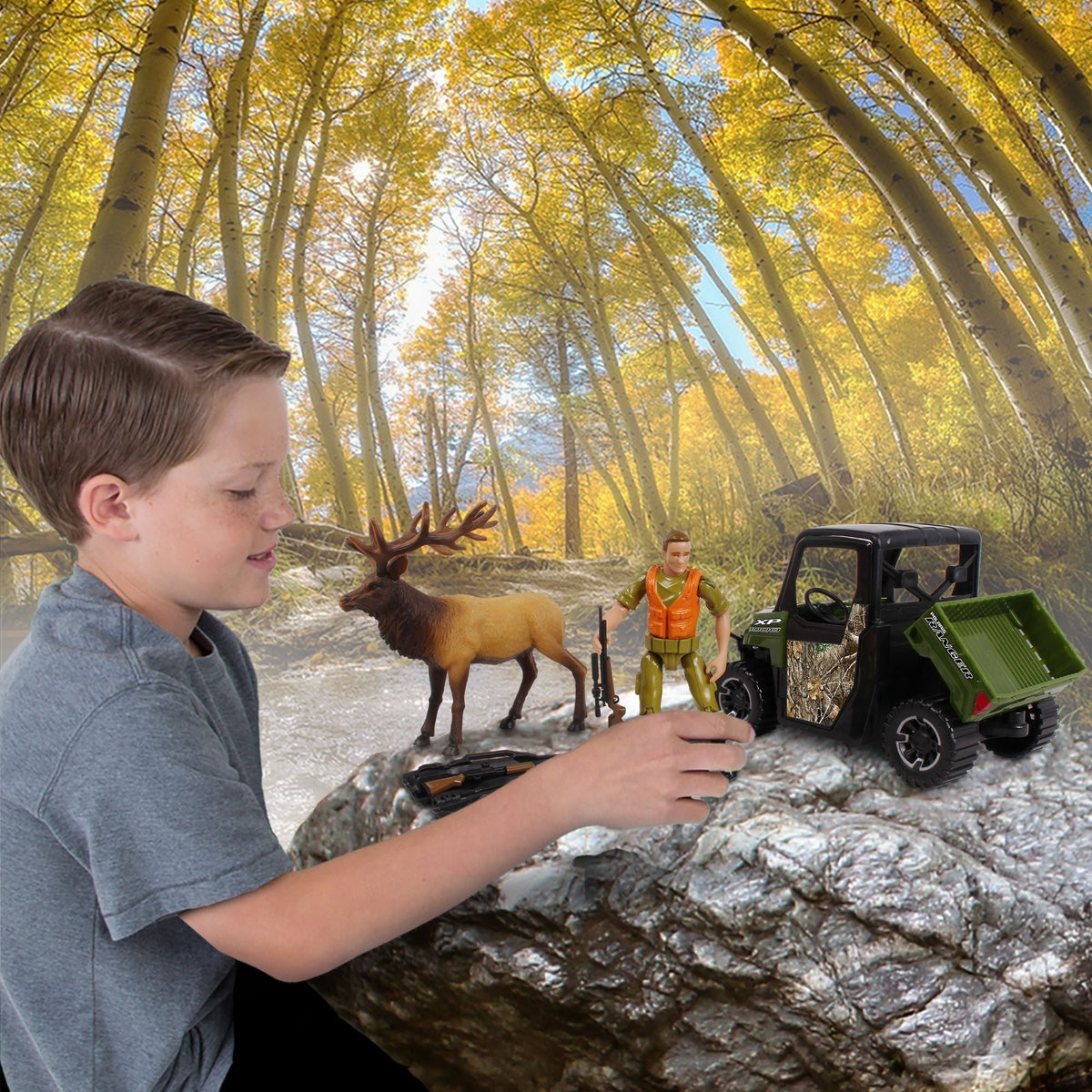 RT Polaris Ranger Playset with Accessories, 4-in, 6-pc