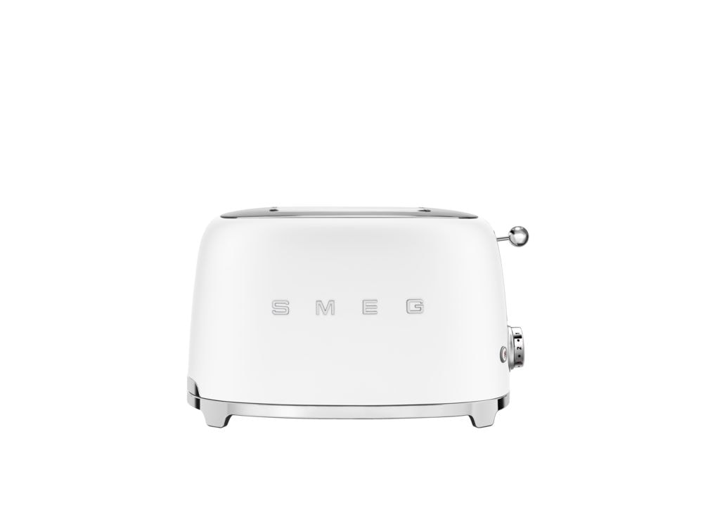 Smeg 50's Retro Style Wide Slot Pop Up Electric Toaster with 6 Settings, 2-Slice, Matte White