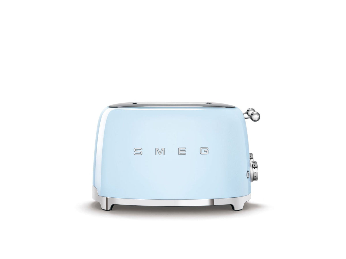Smeg 50s Retro Style Wide Slot Pop-up Toaster, 4-Slice, Pastel Blue