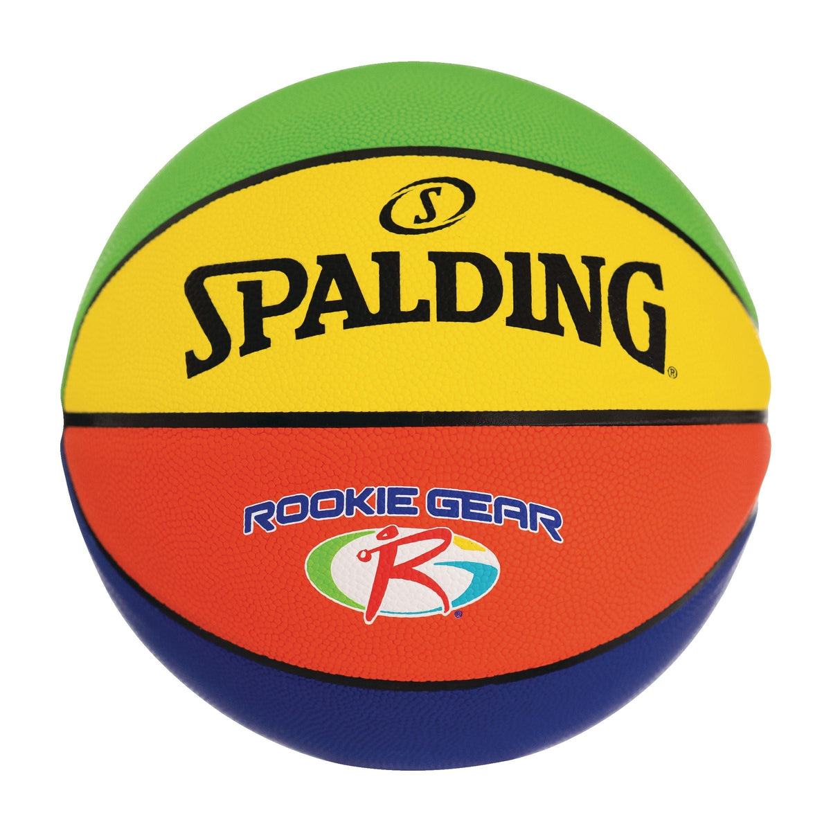 Spalding Rookie Gear Youth Kids' Indoor/Outdoor Multi-Colour Composite Basketball, Size 5 (27.5-in)