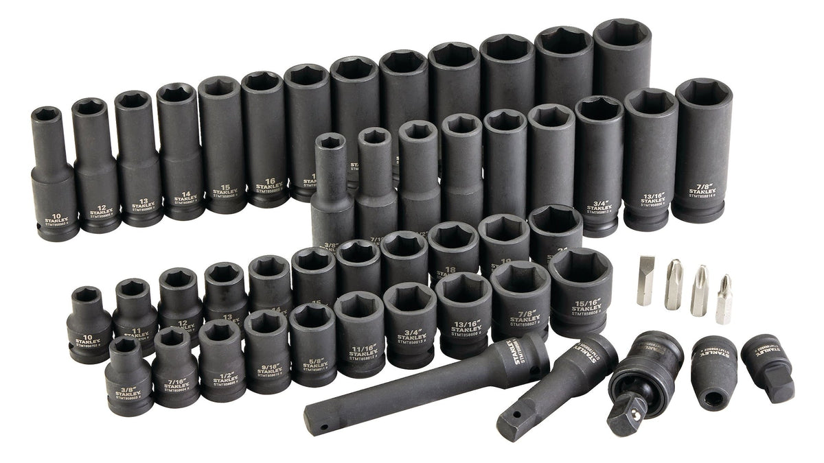 Stanley Pro 1/2-in Impact Socket Set, 52-pc