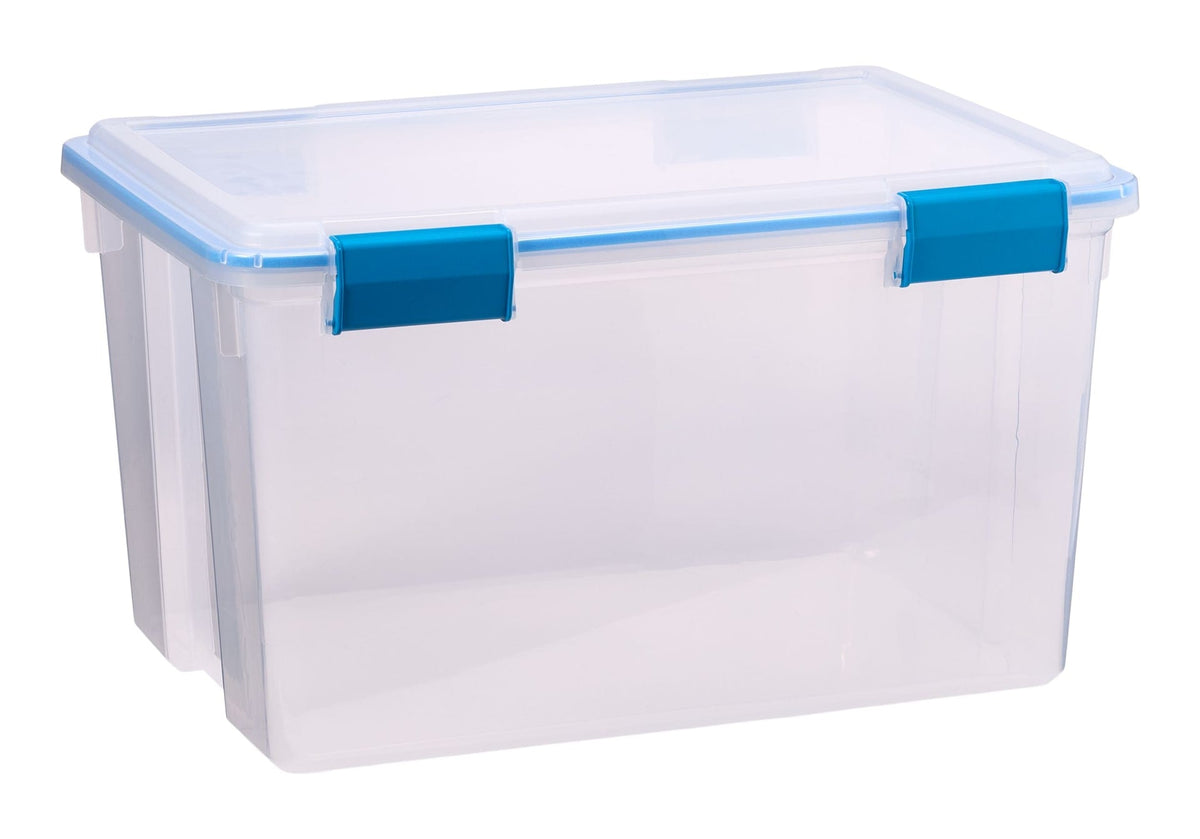 Sterilite Clear Storage Box with Gasketed Lid, 51-L