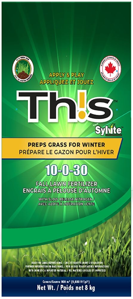 TH!S 10-0-30 Fall Lawn Fertilizer, 8-kg