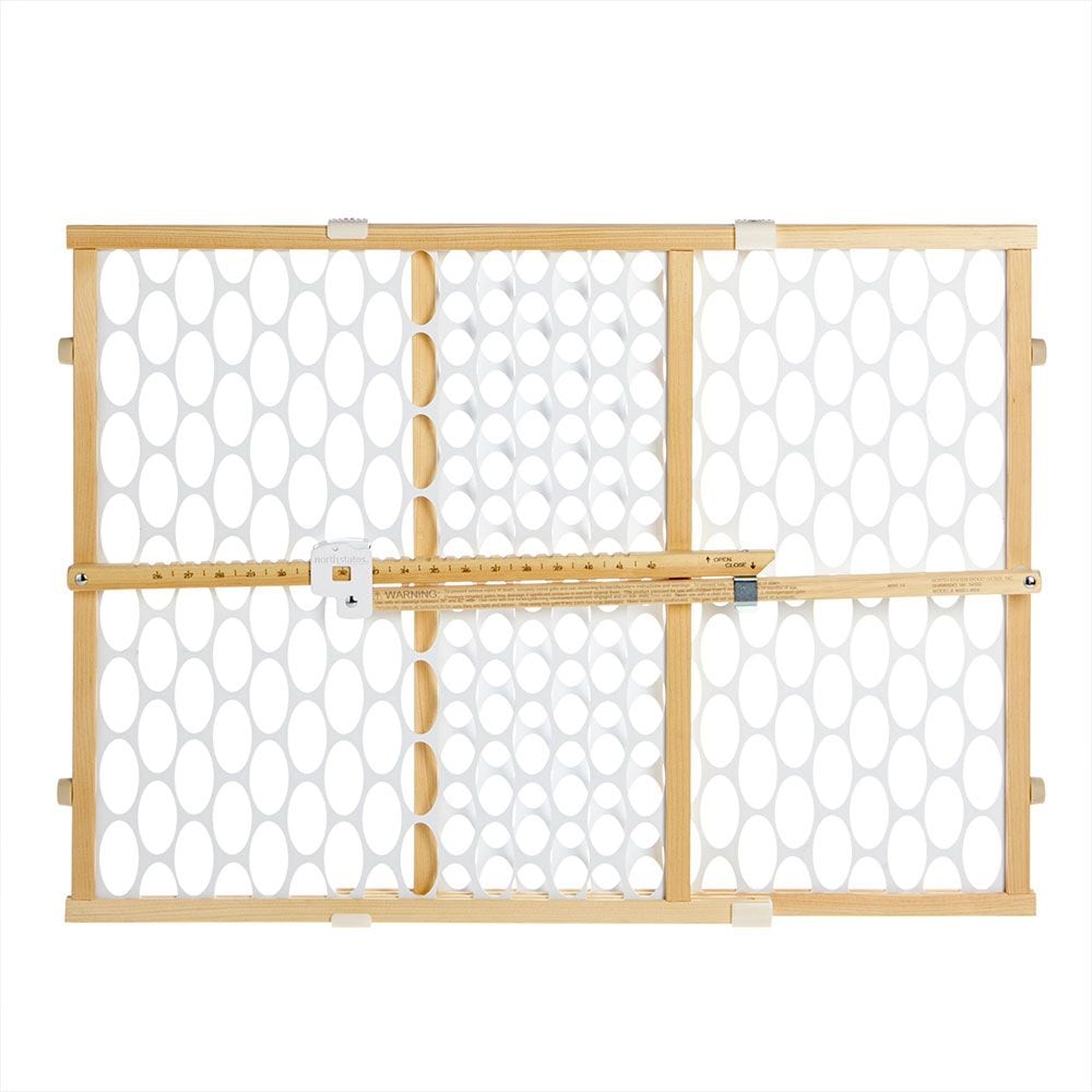 Toddlerloo Quick Fit Oval Mesh Wooden Baby Safety Gate