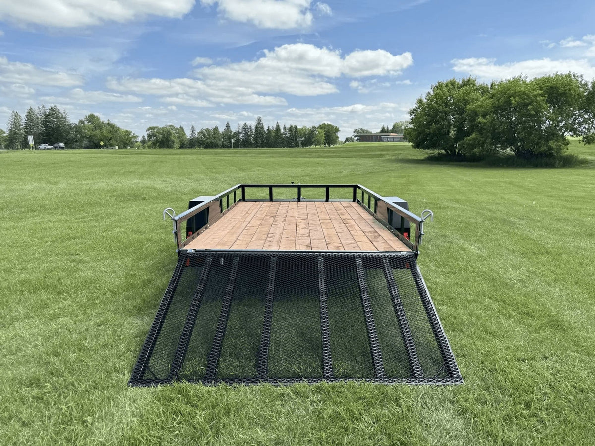 True North 77-in x 12-ft Utility Trailer With Gate, Black