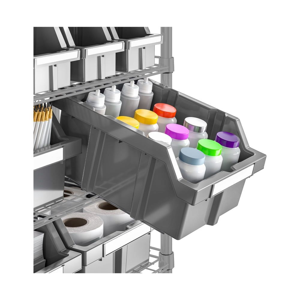 Vancouver Classics 7-Tier NSF 16-Bin Rack Shelving, 36-in x 14-in x 56-in