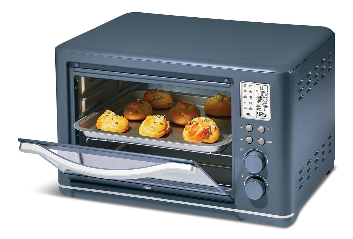 Vida by PADERNO Digital Multi-Functional Air Fryer Toaster Oven with 11 Pre-Set Functions, Bluefin, 6-Slices