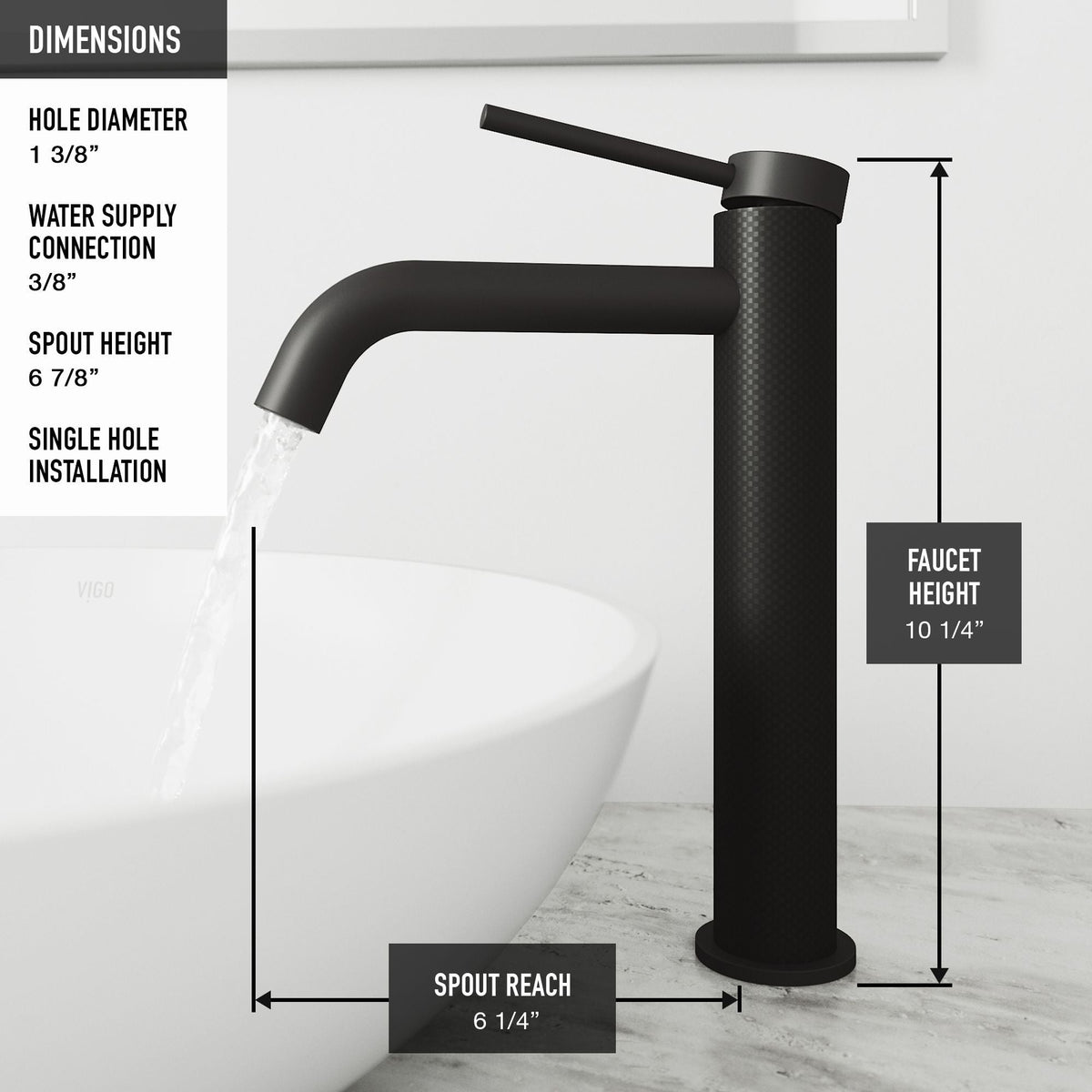 VIGO Glass Grey Onyx Bathroom Sink/Basin Set with Matte Black Lexington Faucet and Rectangular Vessel