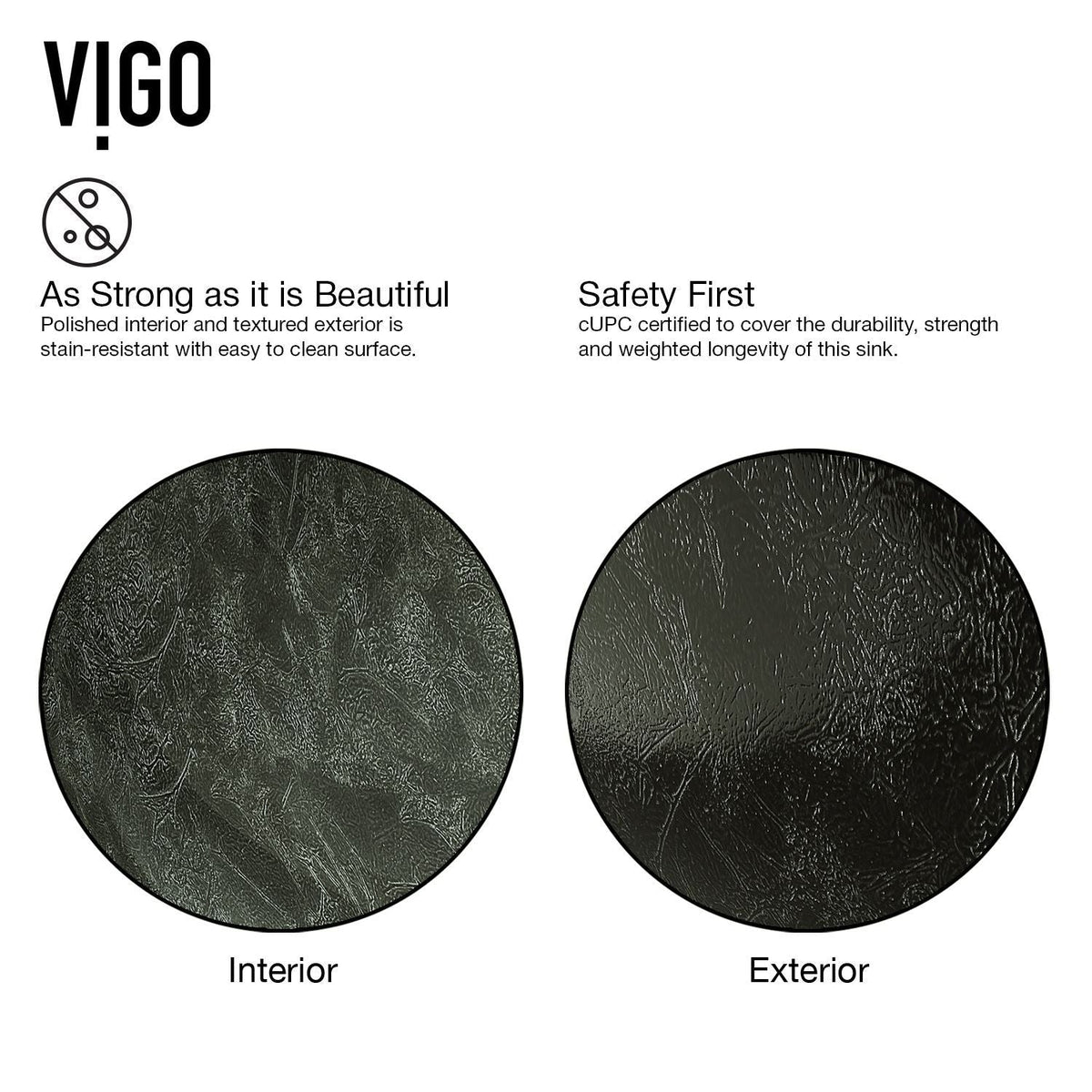 VIGO Glass Grey Onyx Bathroom Sink/Basin Set with Niko Faucet and Round Vessel