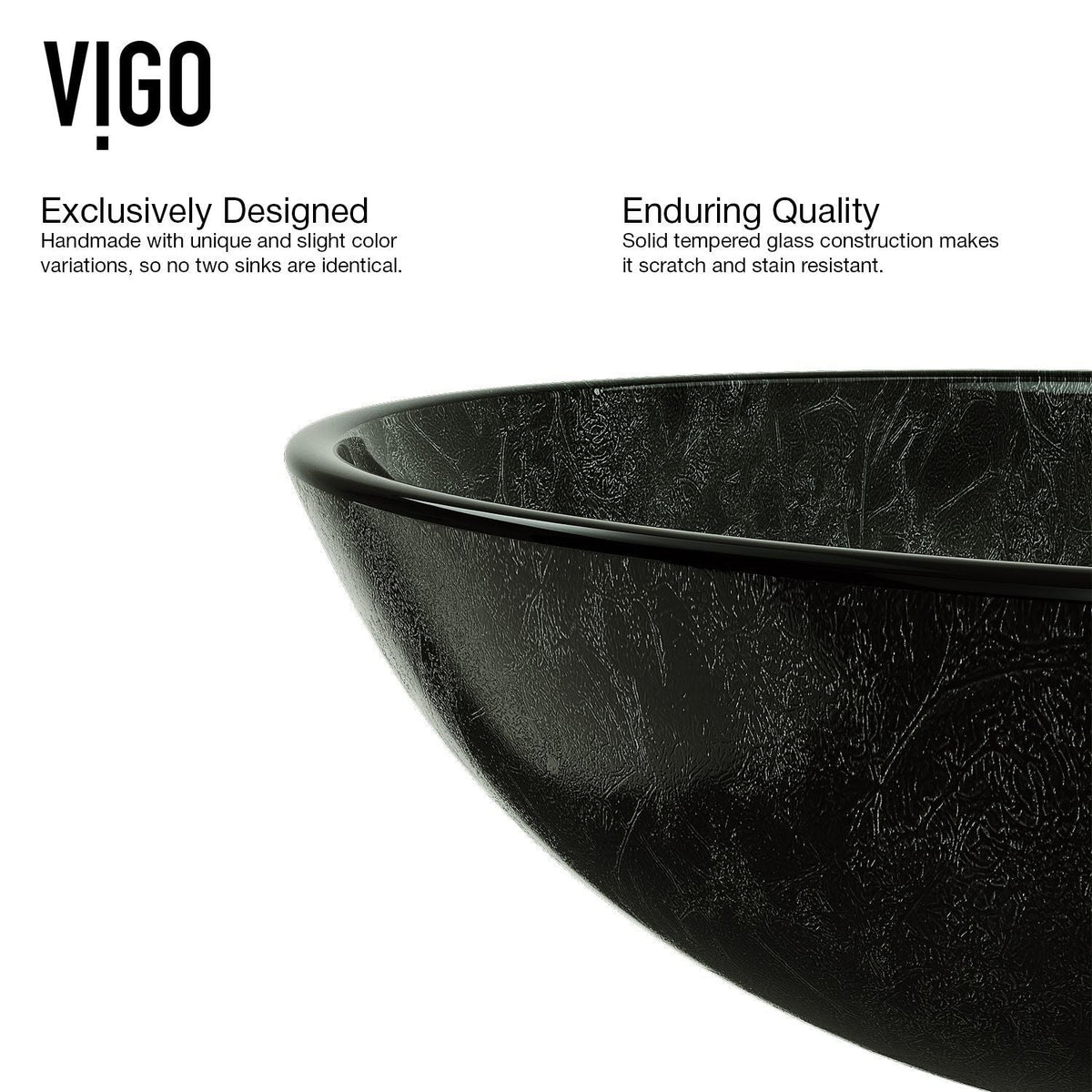 VIGO Glass Grey Onyx Bathroom Sink/Basin Set with Niko Faucet and Round Vessel