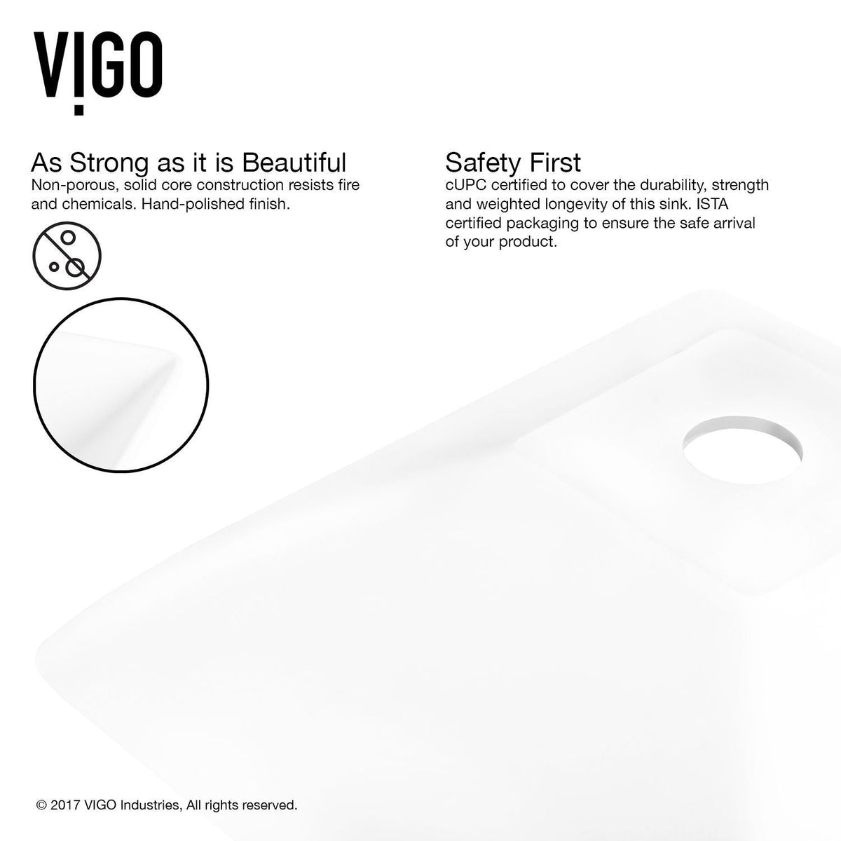 VIGO Hibiscus Matte Stone Round Vessel Bathroom Sink/Basin, Above-Counter Installation, White