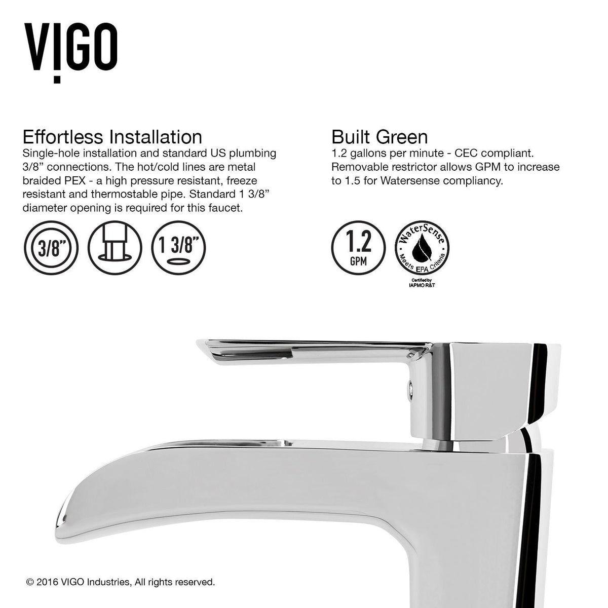 VIGO Magnolia MatteStone White Bathroom Sink/Basin Set with Niko Faucet and Rectangular Composite Vessel