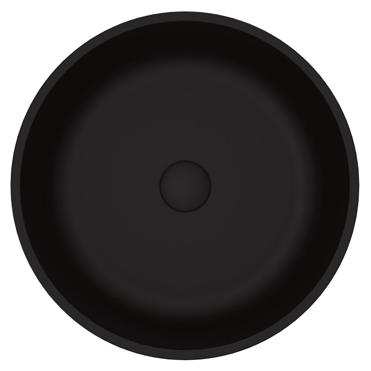 VIGO Modus Glass Round Vessel Bathroom Sink/Basin with Rounded Edges & Deep Bowl, Black