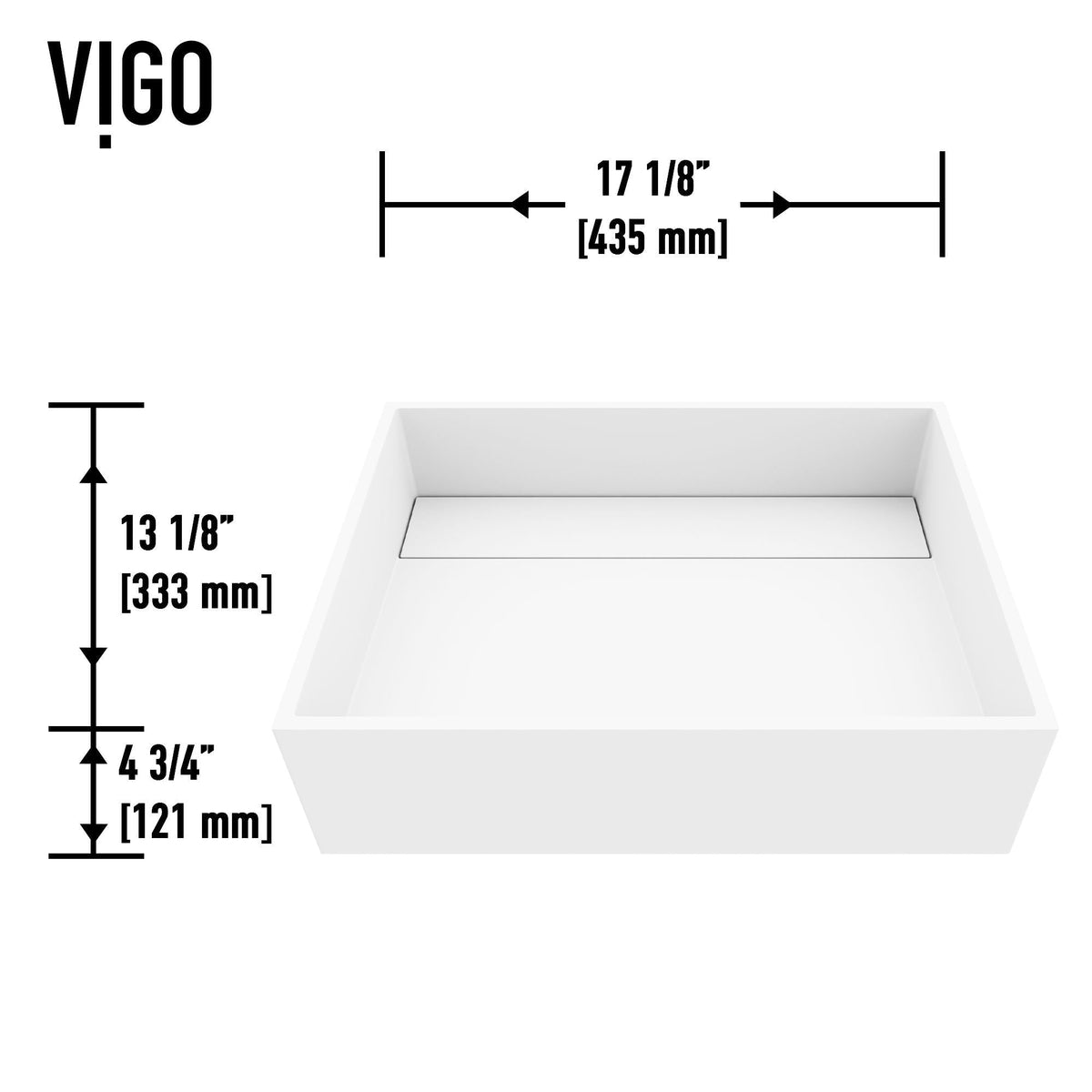 VIGO Montauk MatteStone 18x13-in Deep White Bathroom Sink/Basin with Rectangular Vessel