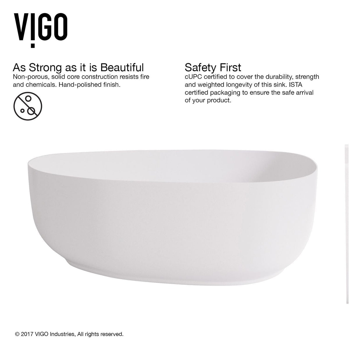 VIGO Peony Matte Stone Novelty Composite Vessel Bathroom Sink/Basin with Deep Bowl, White