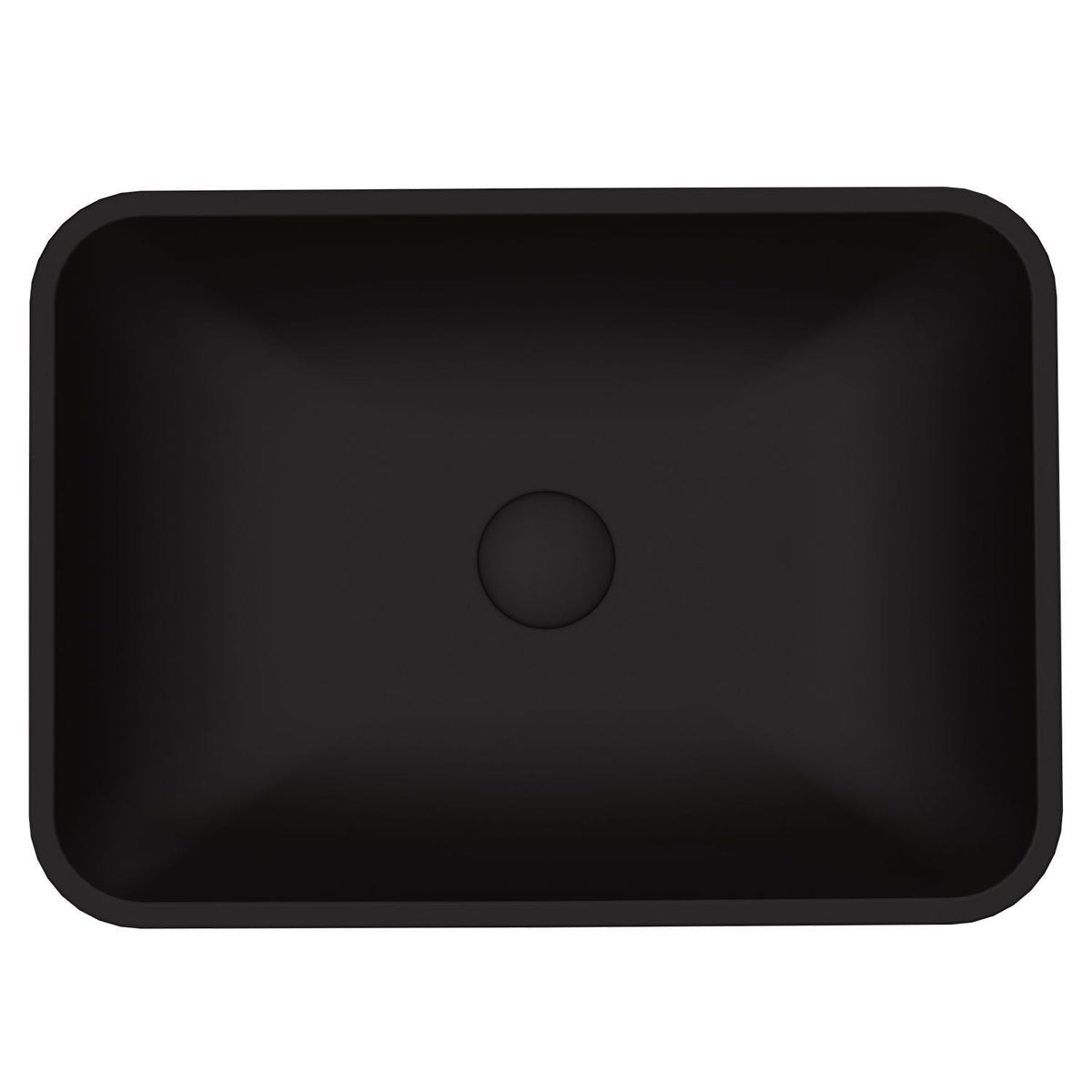 VIGO Sottile MatteShell Rectangular Vessel Bathroom Sink/Basin with Deep Bowl, Black