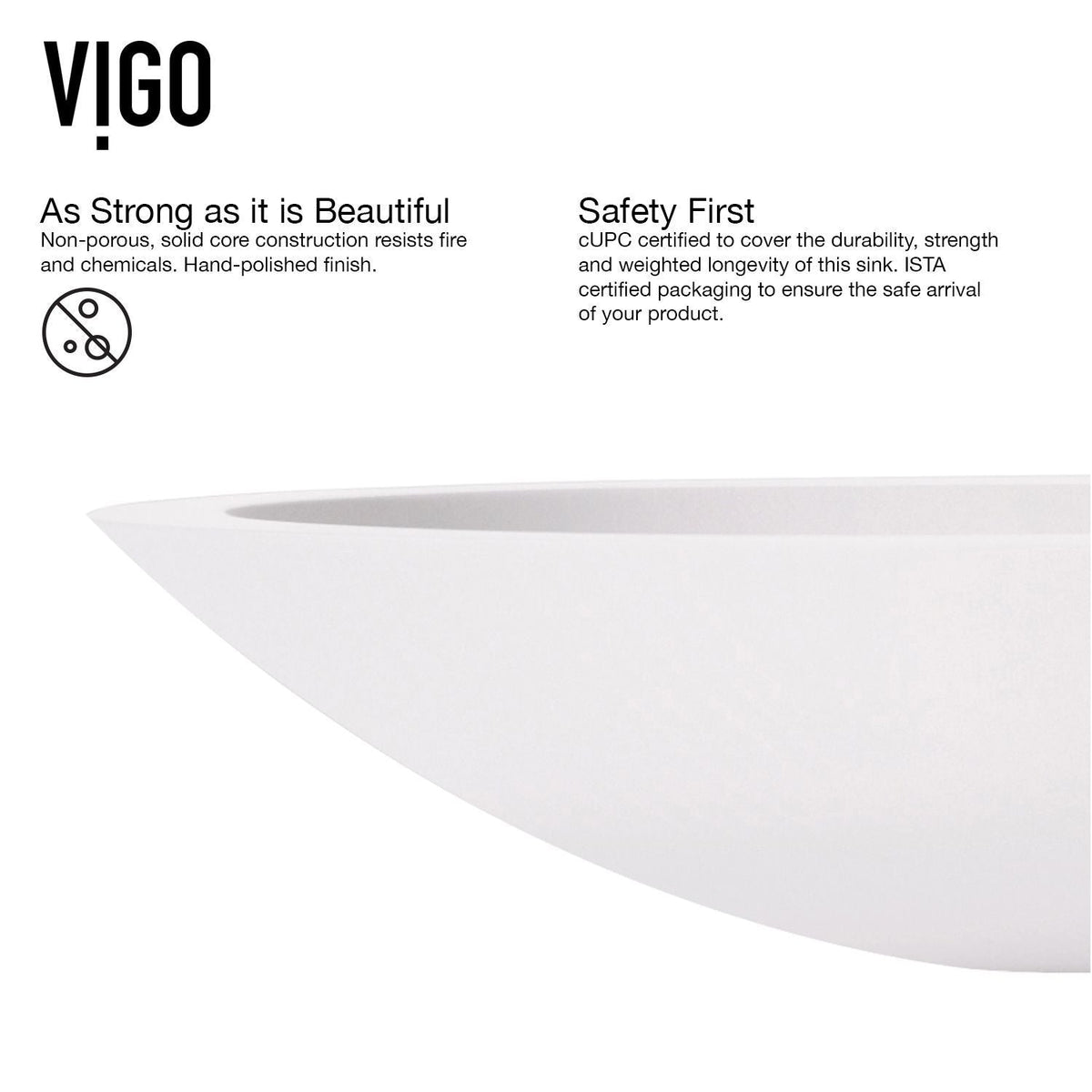 VIGO Wisteria MatteStone White Bathroom Sink/Basin Set with Apollo Faucet and Oval Composite Vessel