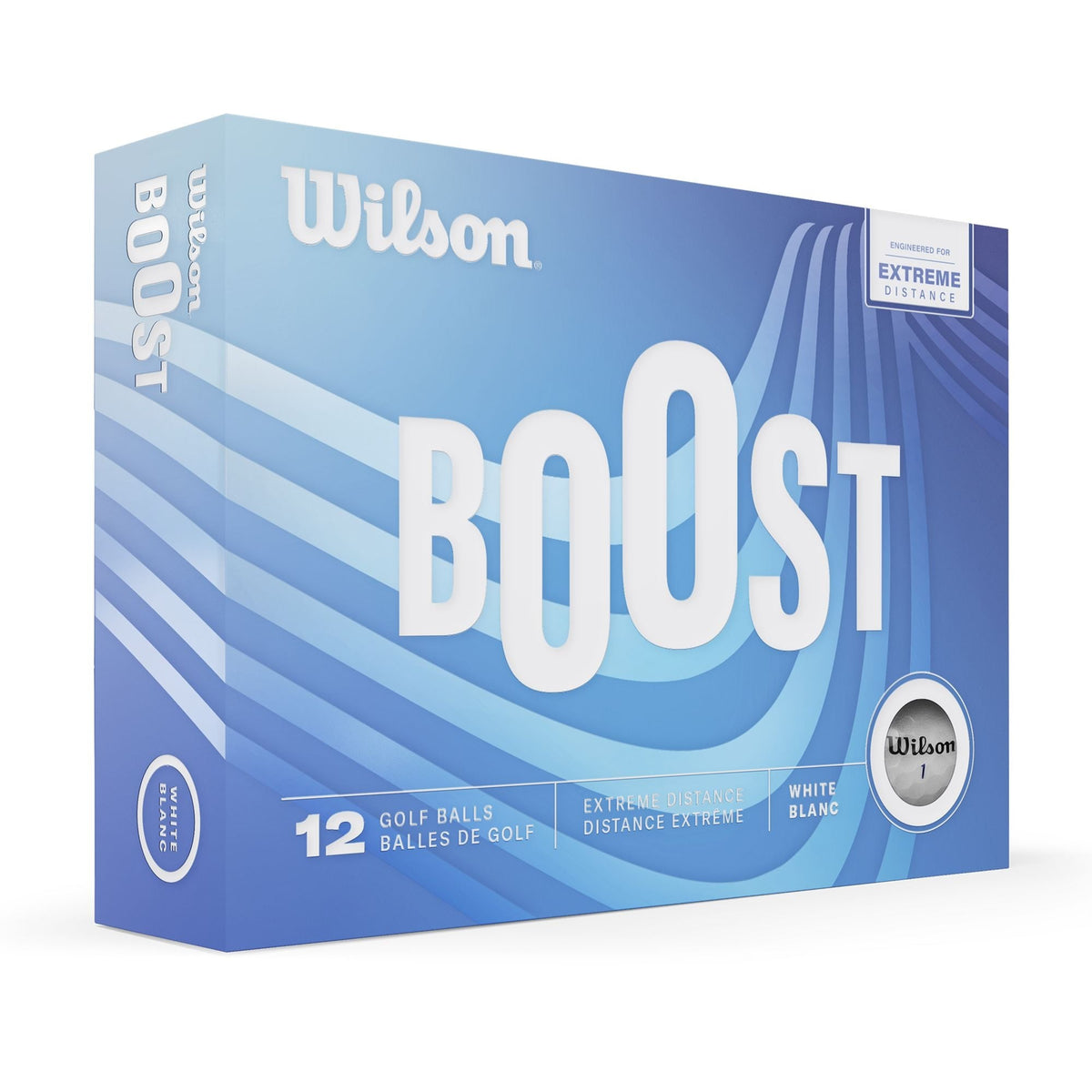 Wilson Boost Golf Ball, Extreme Distance, 12-pk, White
