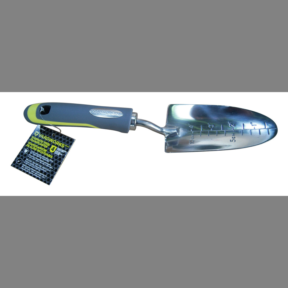 Yardworks 12-in Stainless-Steel Hand Transplanter with Rubber Handle