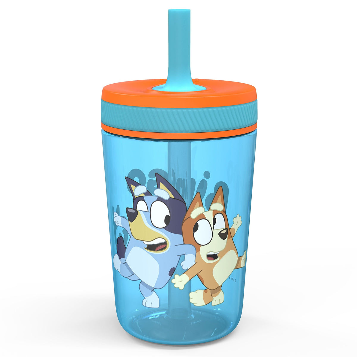 Zak Designs Bluey Kelso Straw Water Bottle for Kids, 50-oz
