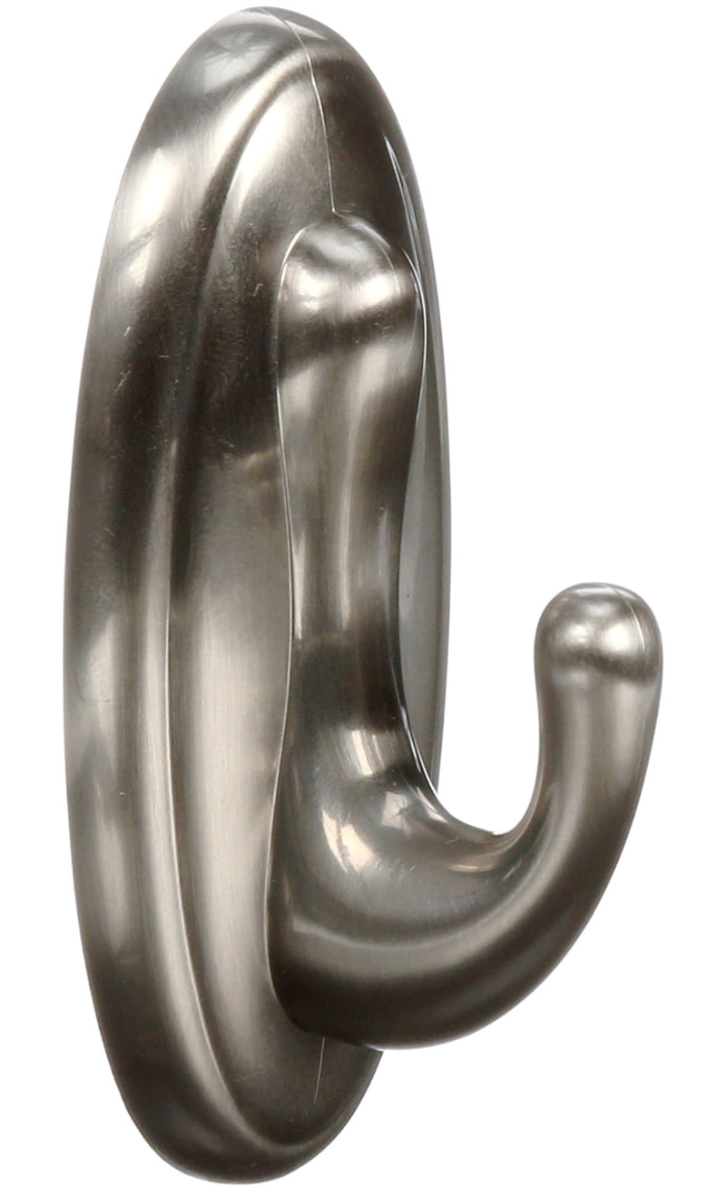 3M Command Medium Traditional Decorative Utility Hook, Brushed Nickel