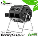 Algreen Tumbling Composter with Two Chambers