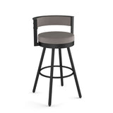 Amisco Eller Swivel Counter Stool with Padded Backrest, Multiple Colours, 26-in