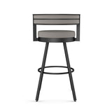 Amisco Eller Swivel Counter Stool with Padded Backrest, Multiple Colours, 26-in
