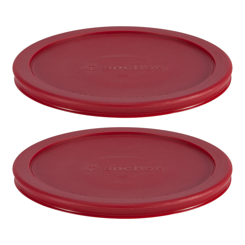 Anchor Hocking Plastic Lid Set, Red, 2-pc x 7-Cup