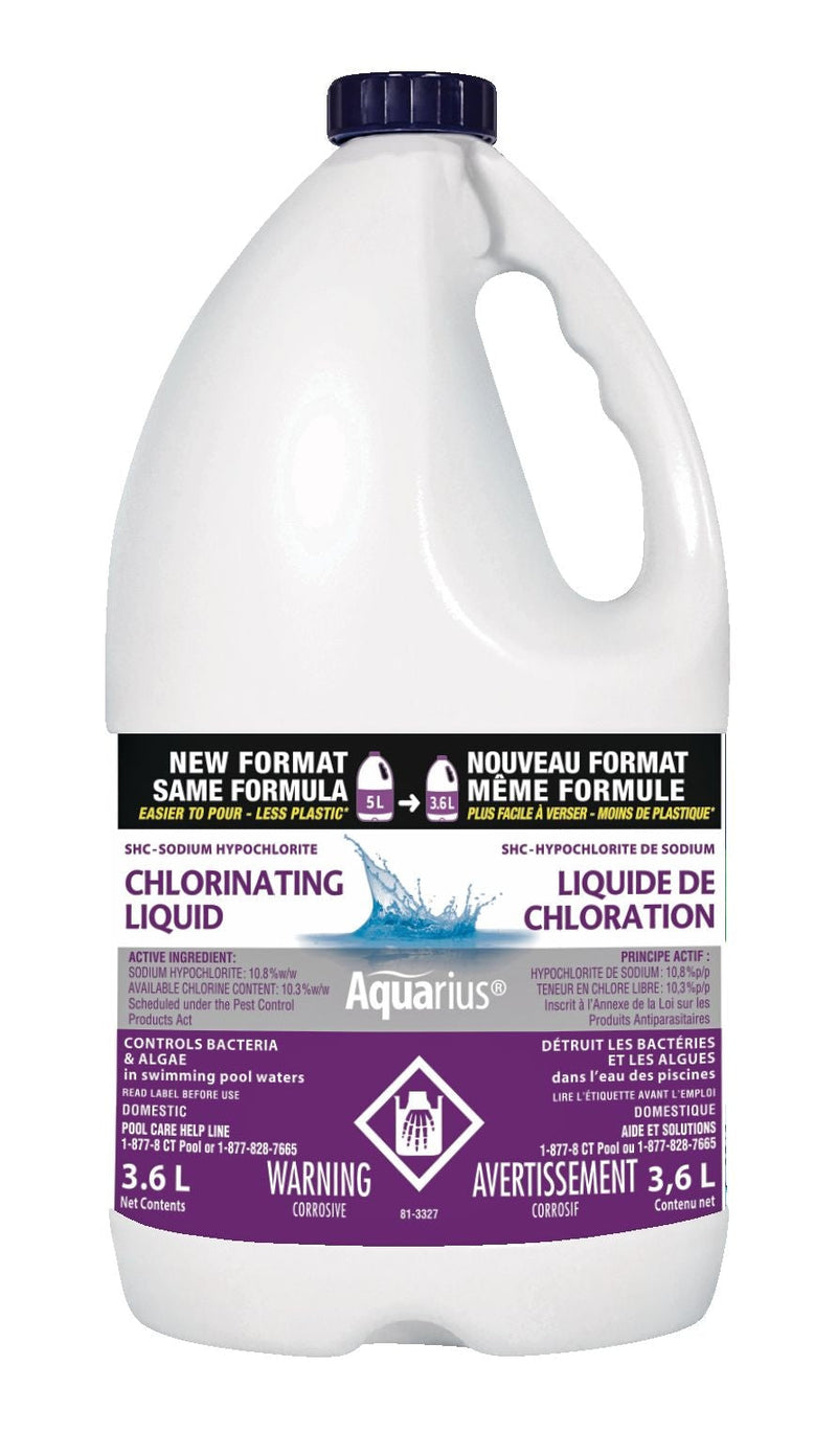 Aquarius liquid Pool Chlorine, 3.6-L