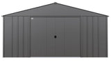 Arrow Classic 14x12-ft Charcoal Lockable Metal Shed
