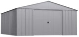 Arrow Classic 14x17-ft Flute Grey Corrosion-Resistant Metal Shed