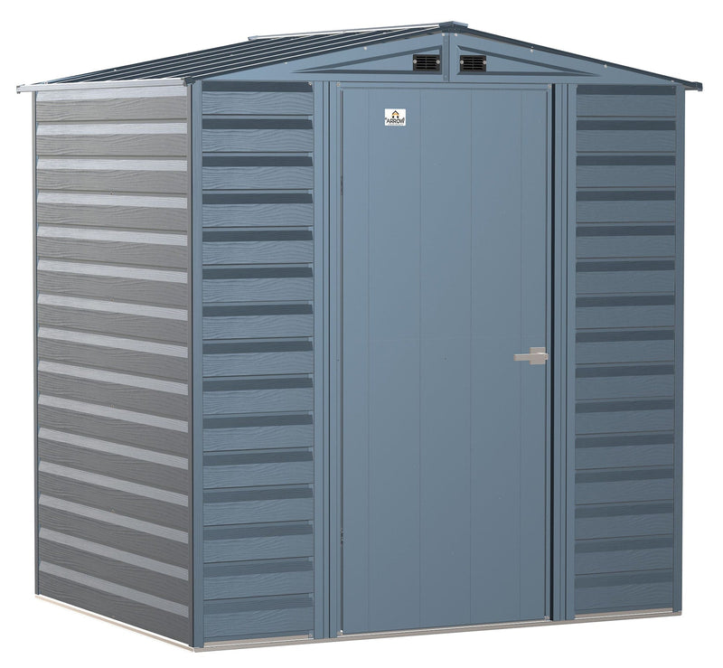 Arrow Select Galvanized Steel Storage Shed, Blue Grey, 6-ft x 5-ft