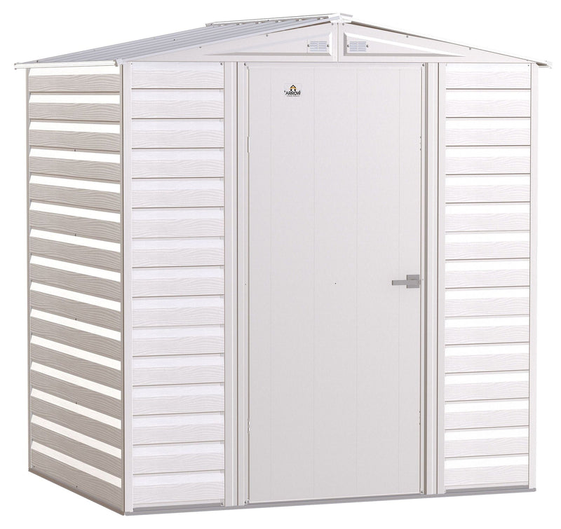 Arrow Select Galvanized Steel Storage Shed, Flute Grey, 6-ft x 5-ft