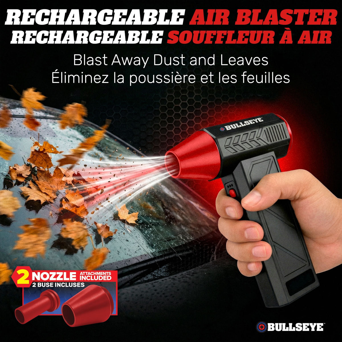 As Seen On TV Bullseye Air Blaster 7.4V Rechargeable Handheld Blower