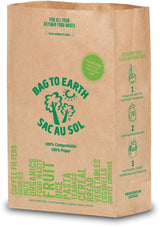Bag to Earth Small Organic Compostable and Biodegradable Food Waste Bags, 10-pk, 5.5-L