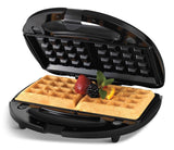 Black & Decker 4-in-1 Round Compact Waffle Maker with Interchangeable Plates & Indicator Lights