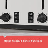 Black & Decker Extra Wide Slots Toaster with 7 Settings, 4-Slices