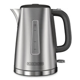 Black & Decker Kitchen Tools Cordless Electric Kettle with Auto Shut Off, Stainless Steel, 1.7L
