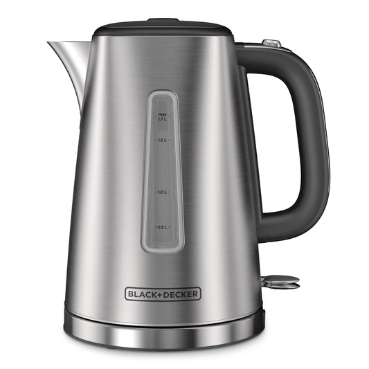 Black & Decker Kitchen Tools Cordless Electric Kettle with Auto Shut Off, Stainless Steel, 1.7L