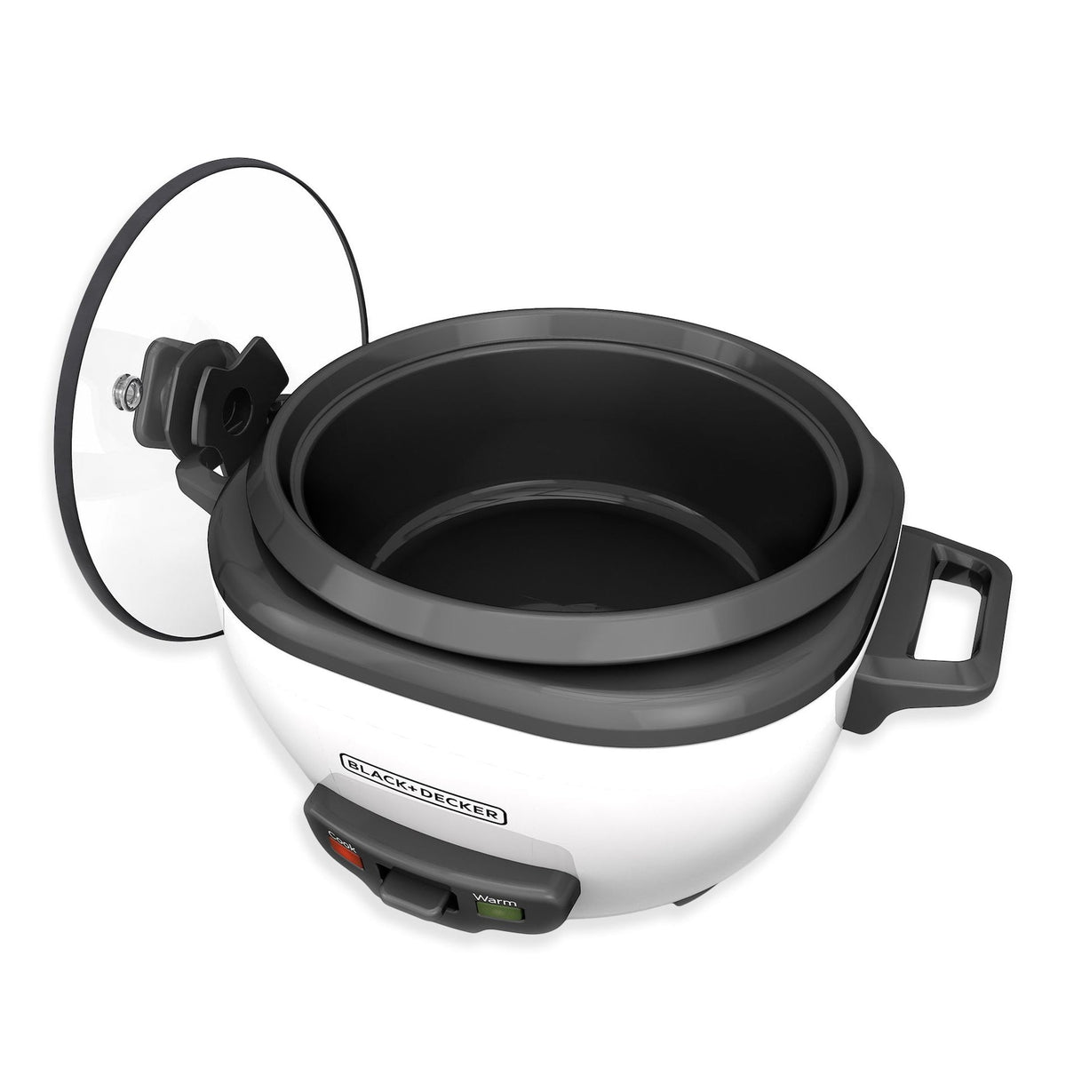 Black & Decker Non-Stick Rice Cooker & Steamer White, 6 Cups