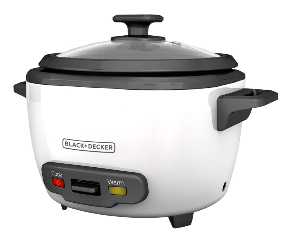Black & Decker Rice Cooker & Non-Stick Steamer White, 16 Cups