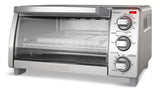 Black & Decker Toaster Oven with Natural Convection, Stainless Steel, 4-Slice