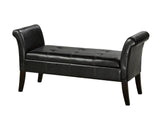Brassex Fabric Tufted Accent Bench with Storage