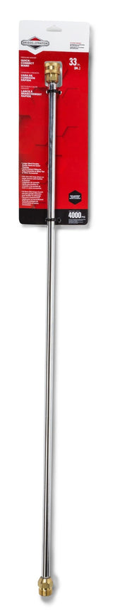 Briggs & Stratton Quick-Connect Stainless Steel Wand Compatible with 4000 PSI Gas Pressure Washer, 33-in (83.82 cm)