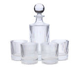 CANVAS Fluted Decanter & Glasses Set, 5-pc