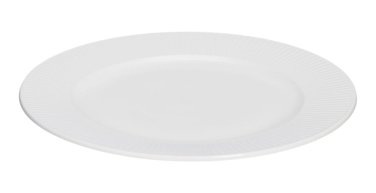 CANVAS Highbury Ribbed New Bone Dinner Plate, 1-pc, White